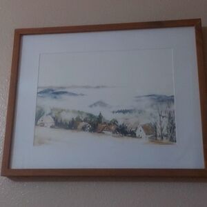 French countryside watercolor painting